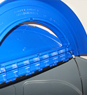 Poubelle à double compartiments pour recyclage et déchets