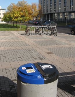 poubelle compartimentée pour recyclage et déchets
